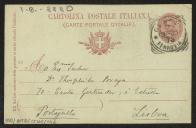 Bilhete-postal de Joaquim de Araújo a Teófilo Braga