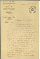 Carta de Paul Sébillot para Teófilo Braga