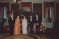 Fotografia do casal Eanes com os Reis da Bélgica