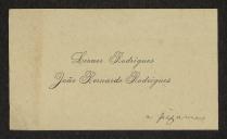 Cartão de visita de Leonor Rodrigues e João Bernardo Rodrigues