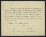 Convite de Casimiro José de Lima a Teófilo Braga