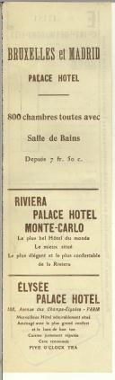 Talão da Compagnie Internationale des Wagons-Lits et des Grands Express Européens 