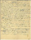 Rascunho de carta de António Bessa Pais para Vasco de Quevedo