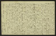 Bilhete-postal de Joaquim de Araújo a Teófilo Braga