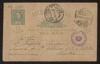Bilhete-postal de Sousa Viterbo para Teófilo Braga