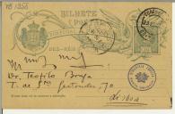 Bilhete-postal de Alfredo Pimenta para Teófilo Braga