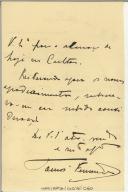 Carta de Tomás Fernandes para Manuel Teixeira Gomes