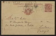 Bilhete-postal de Joaquim de Araújo a Teófilo Braga