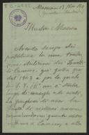 Carta de Tomaso Cannizaro a Teófilo Braga