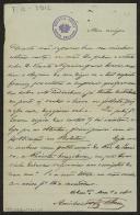 Carta de Aníbal Fernandes Tomás a Teófilo Braga