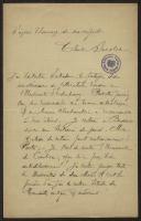 Carta de Charles Sorales a Teófilo Braga