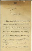 Carta de José Pedroso (?) para Manuel Teixeira Gomes