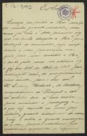 Carta de Bernardo Toro a Teófilo Braga