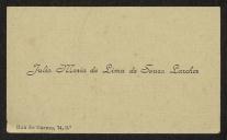 Cartão de visita de José Maria de Lima de Sousa Larcher a Teófilo Braga