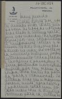 Carta de Isolda para familiares em Portugal por ocasião da visita de Estado de Óscar Carmona à União Sul Africana