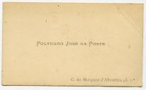 Cartão de visita de Polidoro José da Ponte