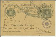 Bilhete-postal de Alfredo Pimenta para Teófilo Braga