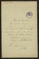 Carta de M. Augusto a Teófilo Braga