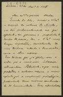 Carta de A. do Prado Coelho a Teófilo Braga