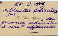Cartão de visita de S. Luiz Braga
