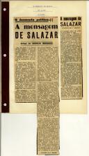 A mensagem de Salazar