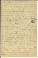 Carta de Teófilo Braga para Maria do Carmo Xavier de Barros Leite