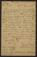 Bilhete-postal de Albano Bellino a Teófilo Braga