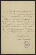 Carta de Tomaso Cannizaro a Teófilo Braga