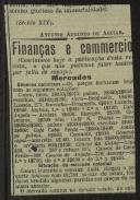 Finanças e Comércio