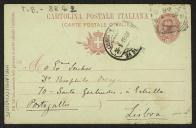 Bilhete-postal de Joaquim de Araújo a Teófilo Braga