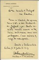 Carta de Urbano Rodrigues para Manuel Teixeira Gomes