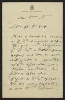 Carta de G. J. Machado, da Câmara de Deputados, a Teófilo Braga