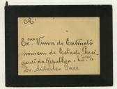 Cartão de Francisco José de Carvalho para o irmão de Sidónio Pais