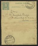 Cartão postal de Bernardino Machado a Teófilo Braga