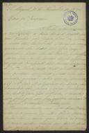 Carta de Maria José da Câmara Braga a Teófilo Braga