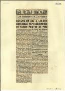 Para prestar homenagem ao Presidente da República deslocam-se a Lisboa numerosas representações de vários pontos do País