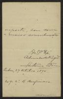 Carta de António Reis a Teófilo Braga