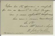 Carta de H. Gabriel da Silva para Manuel Teixeira Gomes