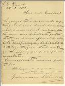 Carta de Germano d' Almeida para Eurico Cameira e Sousa