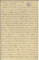 Carta de Teófilo Braga para Maria do Carmo Xavier de Barros Leite