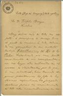 Carta de Daniel Granada para Teófilo Braga