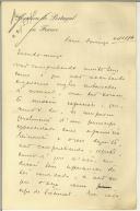 Carta de João Chagas para Manuel Teixeira Gomes