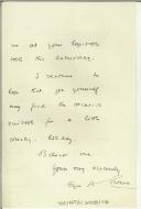 Carta de Eyre Alexander Crowe para Manuel Teixeira Gomes