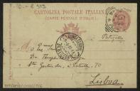 Bilhete-postal de Joaquim de Araújo a Teófilo Braga