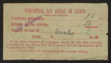Bilhete de leitura do contador de água