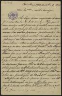 Carta de Manuel de Almeida Cabral a Teófilo Braga