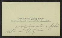 Carta de José Maria de Queirós Veloso a Teófilo Braga