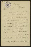 Carta de H. A. Reeves a Teófilo Braga