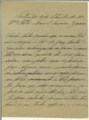Carta de Francisco de Sousa Calaça para Manuel Teixeira Gomes