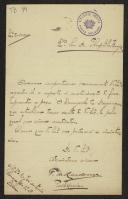 Carta de F. de Sousa e Telo Moniz a Teófilo Braga